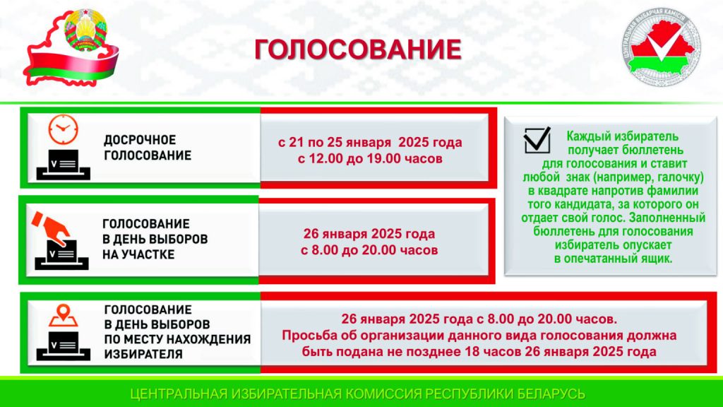 СЕГОДНЯ НАЧИНАЕТСЯ ДОСРОЧНОЕ ГОЛОСОВАНИЕ НА ВЫБОРАХ ПРЕЗИДЕНТА БЕЛАРУСИ